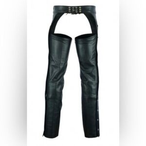 Women’s Black Leather Chaps